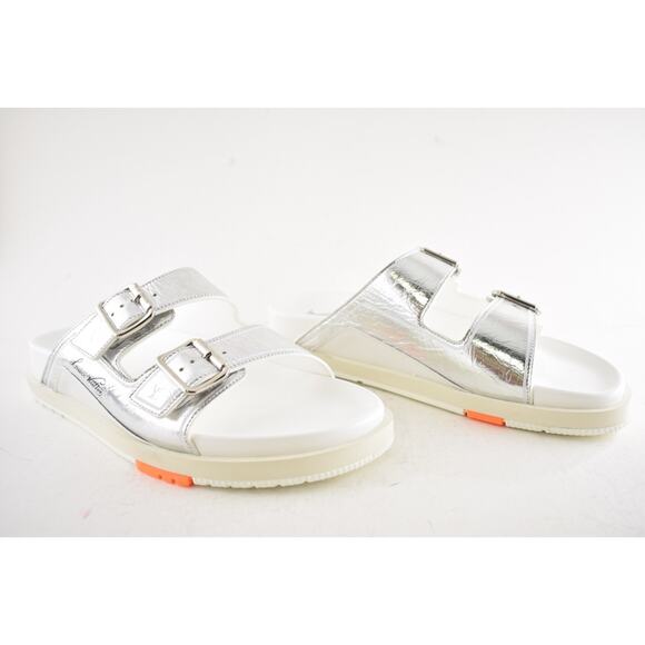 Louis Vuitton Trainer Mule Metallic Silver Buckle Slide Sandal UK 9 US 10 11 - Picture 7 of 16